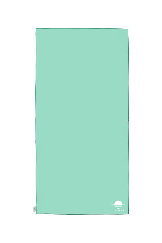 Teal Quick Dry Travel Towel-Product-BackofTowel-Horizon
